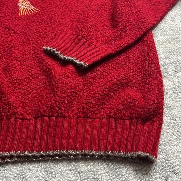 Vintage Red Knit Sweater Size Large - Picture 2 of 5